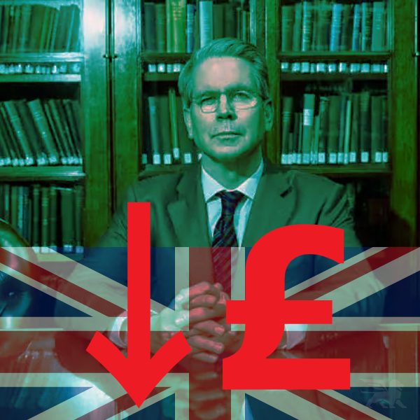 Scott Bessent vs. britská libra šterlinků